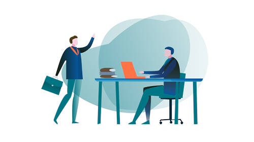 illustratie uit dienst gaan