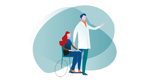 illustratie ziek of arbeidsongeschikt